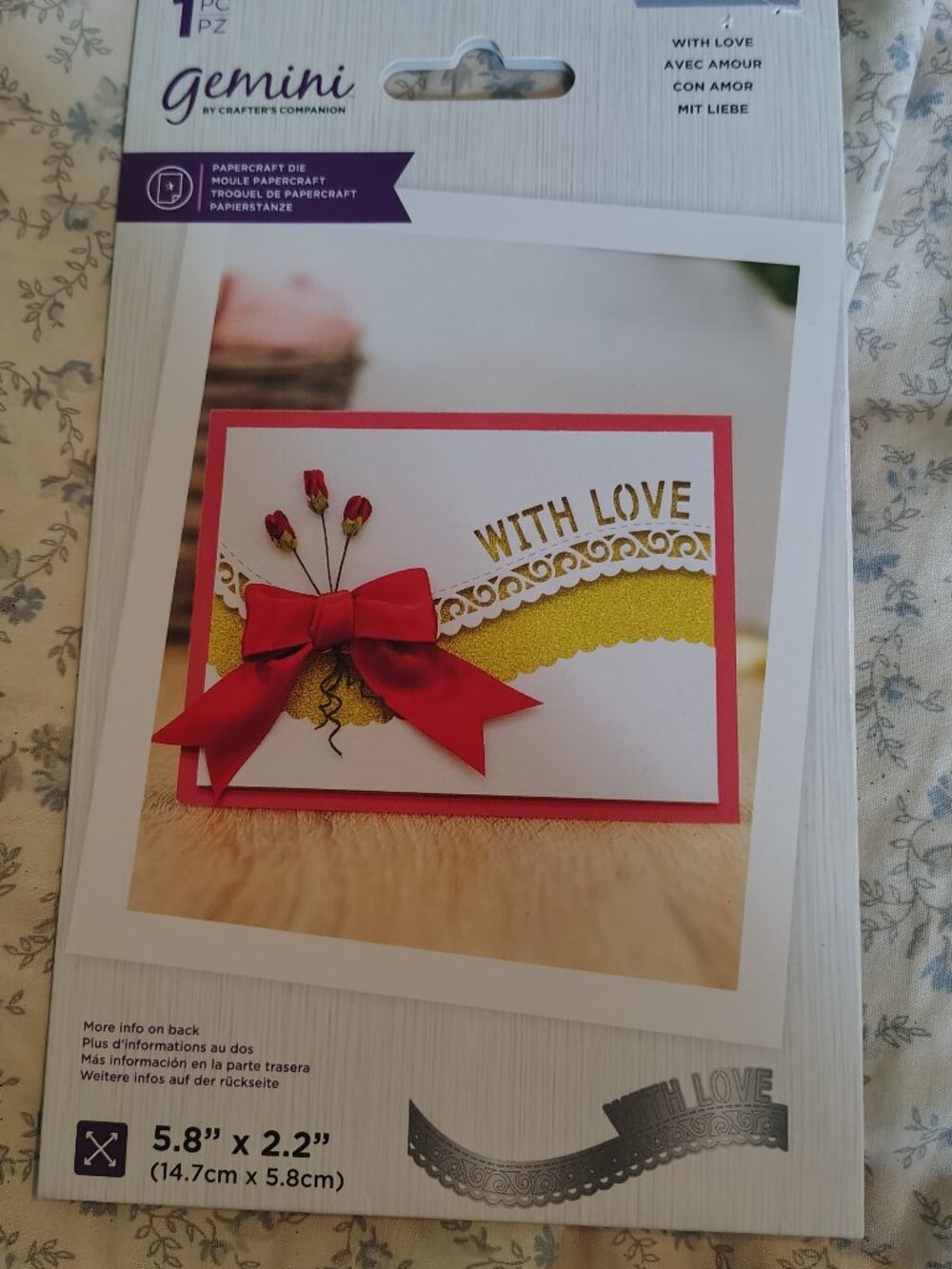 Gemini "With Love" Papercraft Die Edgeables Card Making